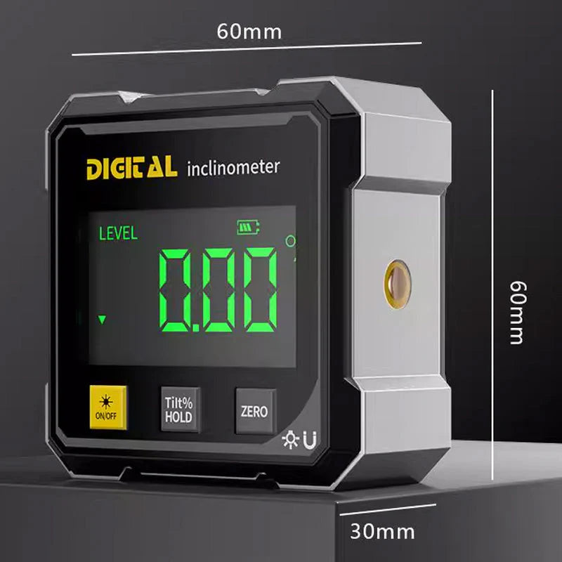 📐 Négyoldalas mágneses digitális szögmérő lézerrel 👷👍
