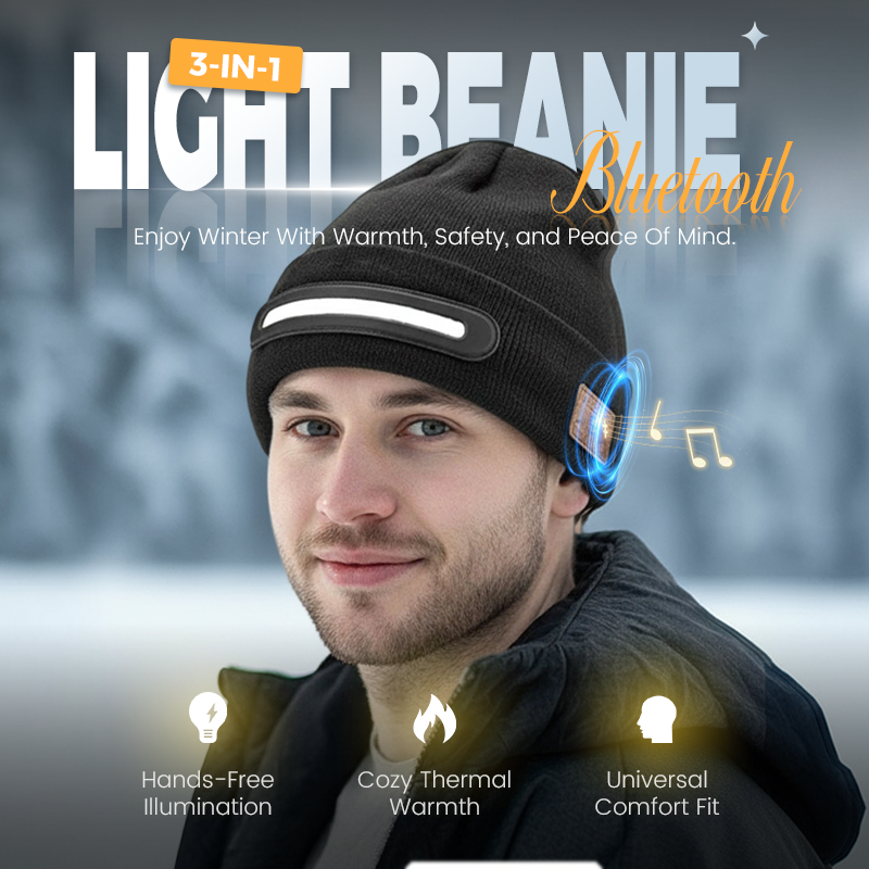 Újratölthető LED sapka Bluetooth-szal
