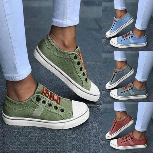 2025-ös új nyári ortopéd cipők Vintage Denim Slip On