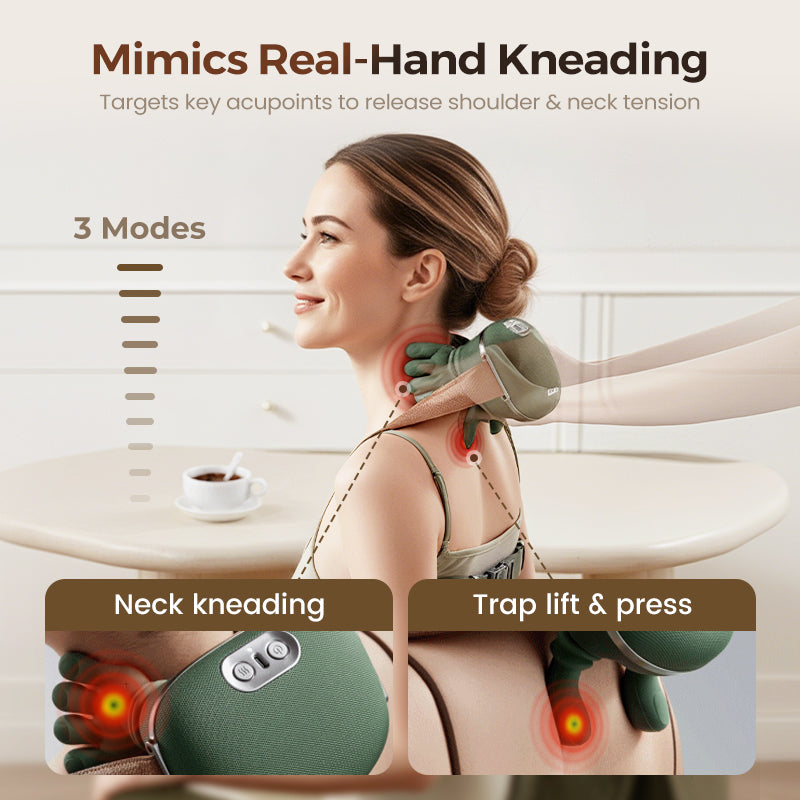 🎁Meleg nyakmasszírozó – intelligens masszírozó három sebességgel