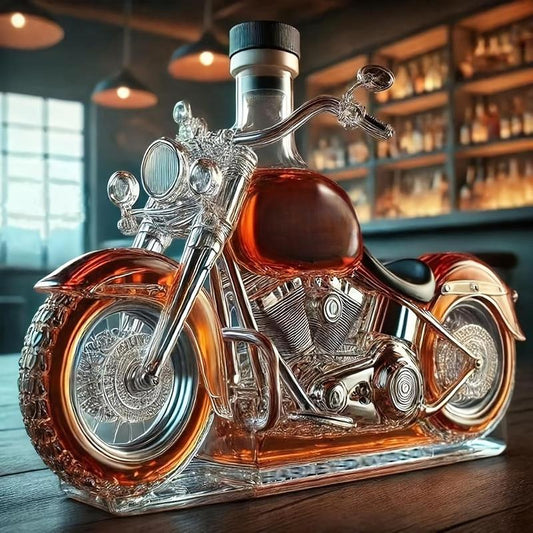 Motorkerékpár whisky dekantáló