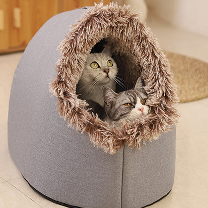 💥Forró akció 🐾OFF Téli meleg kisállat barlangágy🐈🐕
