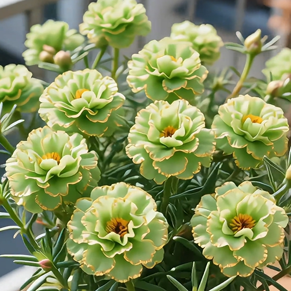 Aranycsipke portulaka🌸✨ Gyönyörű, dupla virágok a könnyed nyári színekért