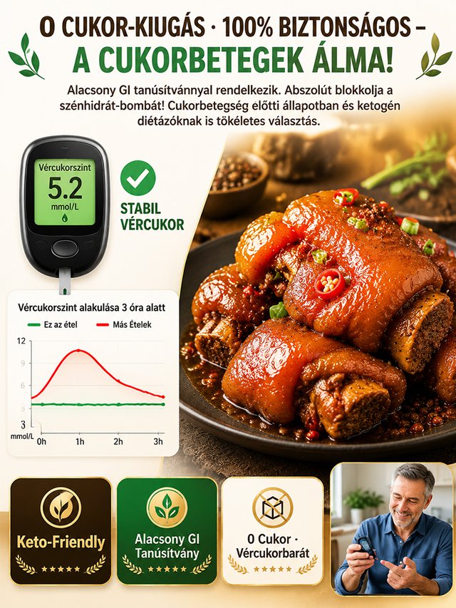 Célzott anti-glikán: 0 cukor kollagén mangalica főtt sertésláb