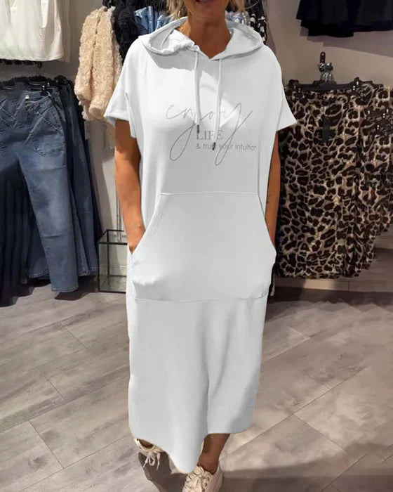 💥🔥👗[S-5XL]2025 új nyári stílusú laza, kényelmes és légáteresztő nagyméretű pulóverruha