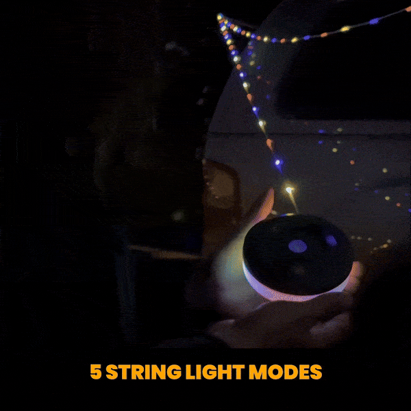 Camp Lamp™💡 10 méteres, kihúzható fényfüzér 🔋 8 órás akkumulátor-üzemidő 🌈 Több színbeállítás ⚙️ Másodpercek alatt beállítható