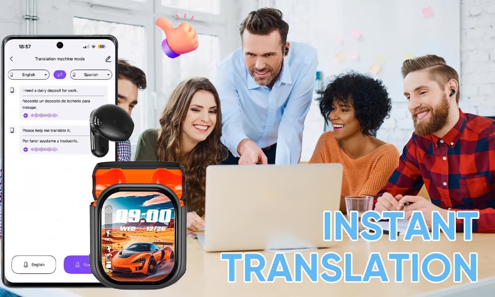 Még mindig küzd a nyelvi akadályokkal? A multifunkcionális mesterséges intelligenciával működő fordítófülhallgatók időt és pénzt takarítanak meg. Nincs több unalmas fordítóalkalmazás.