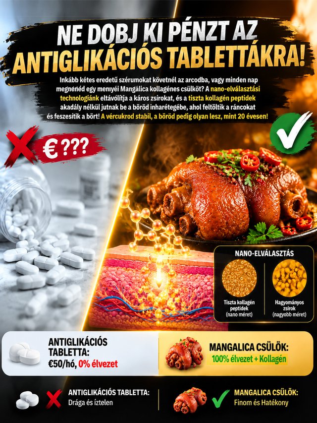 Célzott anti-glikán: 0 cukor kollagén mangalica főtt sertésláb