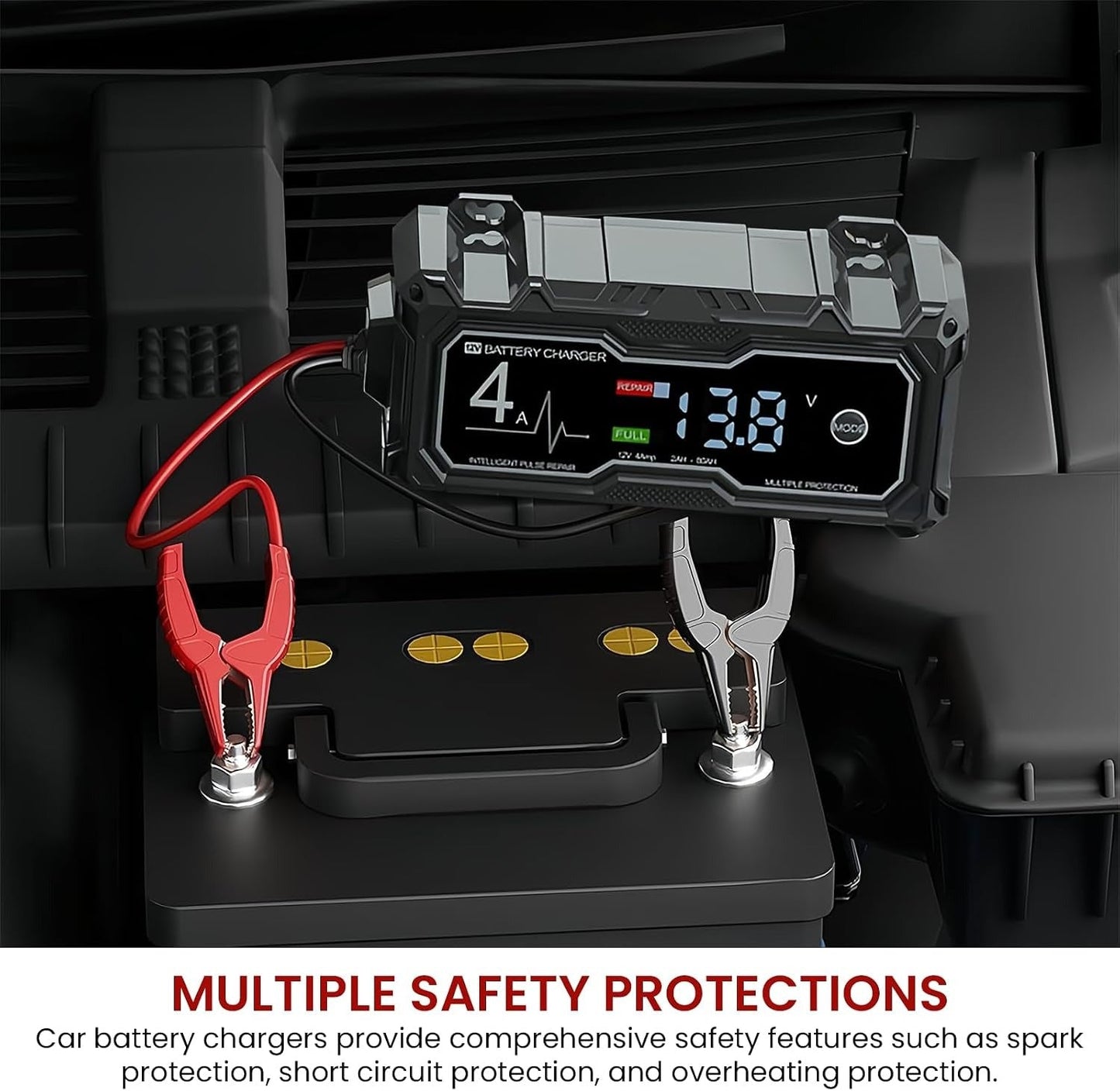 GBX155 4250A indítómotor – 10 literes benzin/8 literes dízel, intelligens töltő és külső akkumulátor