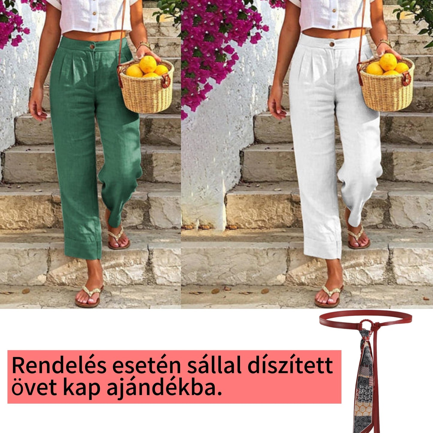 Abszolút must-have🔥👖 Könnyű, lenvászon keverékből készült nadrág – folyékony eséssel és klasszikus egyenes szárral, ideális munkához vagy hétvégére