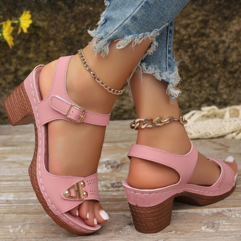 【EU 36-43】👡Nyári női Chunky Magassarkú szandálok
