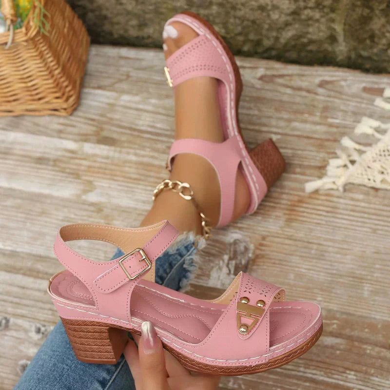 【EU 36-43】👡Nyári női Chunky Magassarkú szandálok