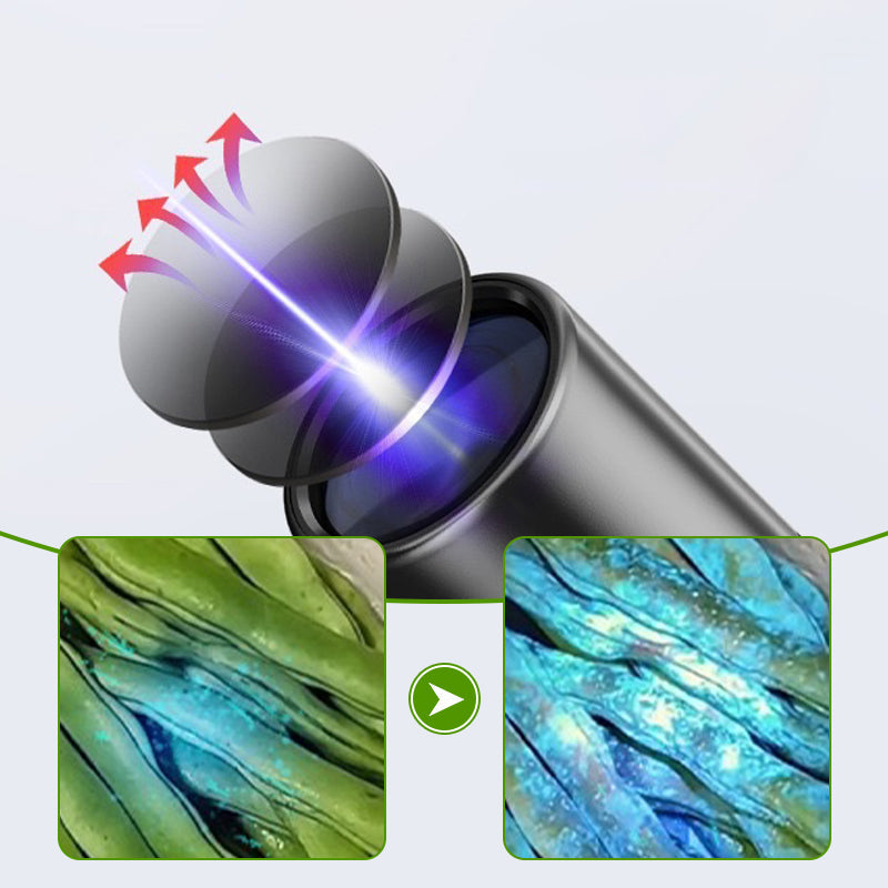 🔦🥦👁️‍🗨️UV-fekete fényű zseblámpa zöldségek ellenőrzéséhez