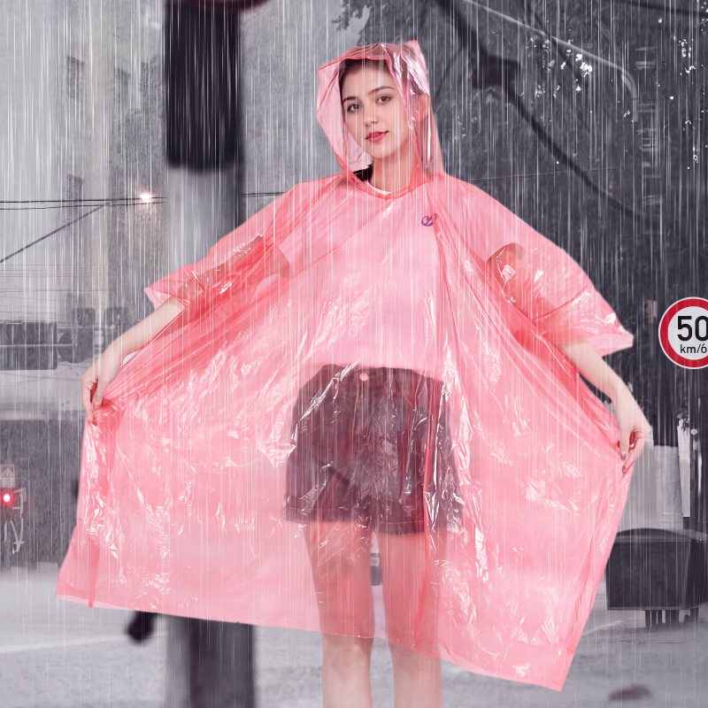 🌧️ Hordozható, egyszer használatos esőkabát – könnyű és hordozható kialakítás🏕️