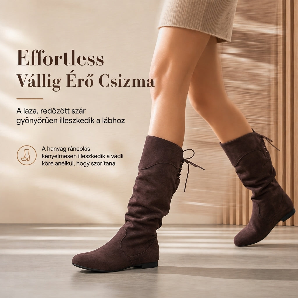 👢 Női fűzős laza szárú félcsizma – Kényelmes, divatos, mindennapi viselet ✨